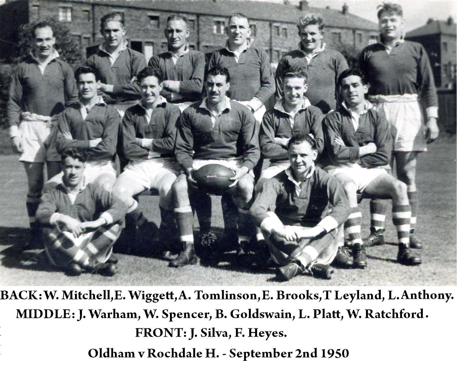 Oldham v Rochdale Hornets, 2 September 1950