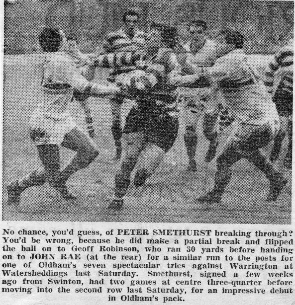 Oldham v Warrington, 21 October 1961