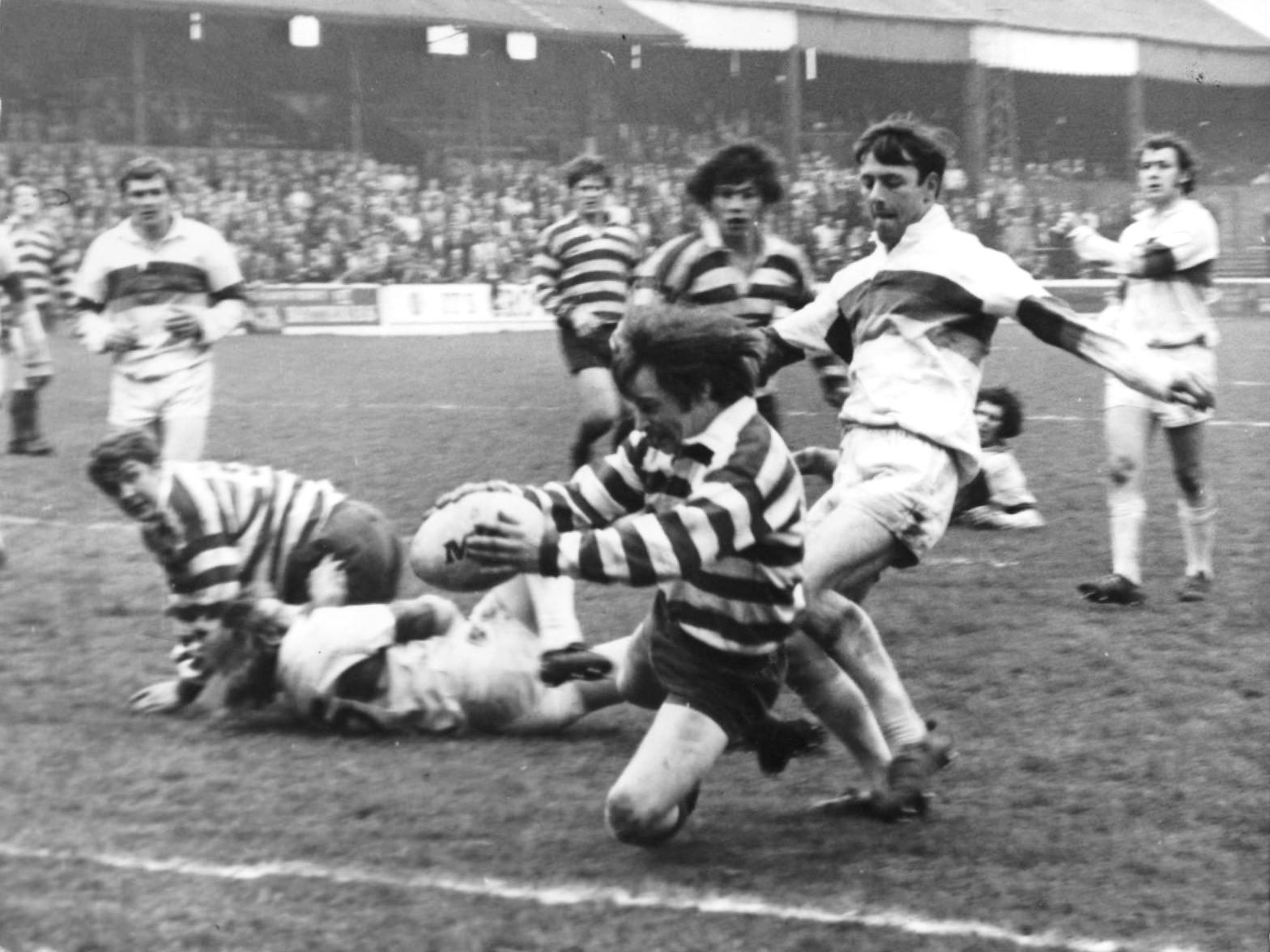 Mick McCone touches down against Whitehaven - March 25th 1972.