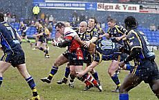 Tommy Goulden in action v Whitehaven - April 6th 2008.
