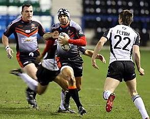 Macus St Hilaire in action at Widnes - Feb 13th 2009.