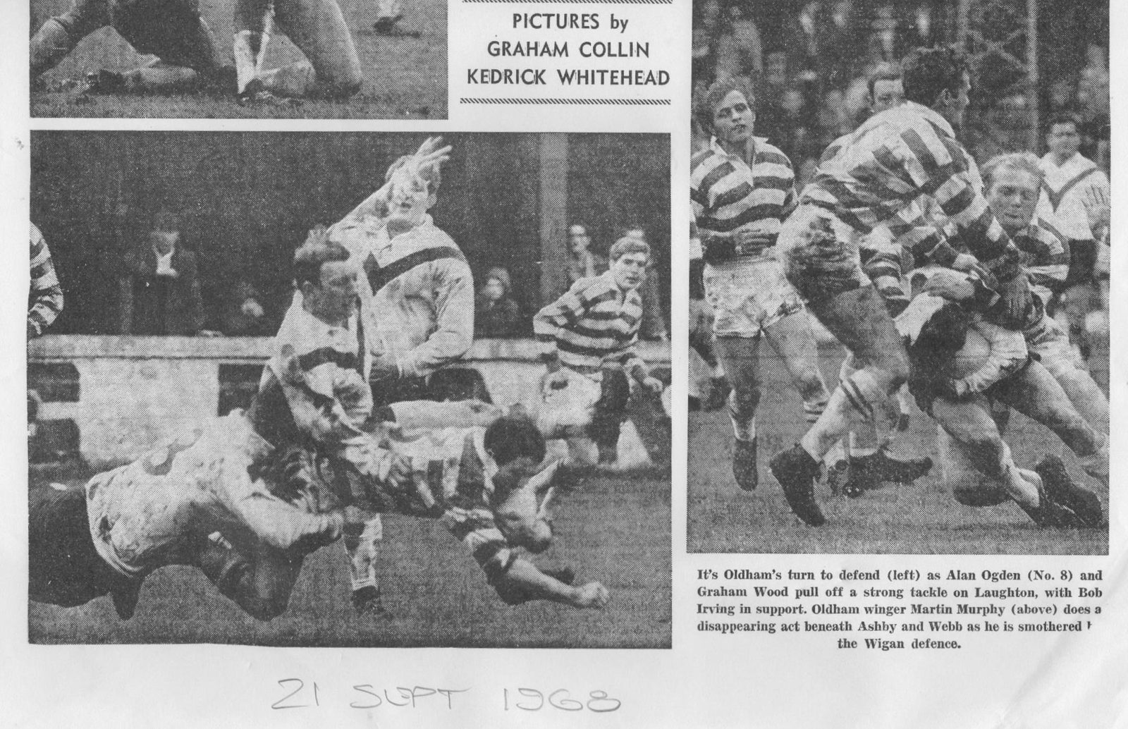 Oldham v Wigan, 21 September 1968