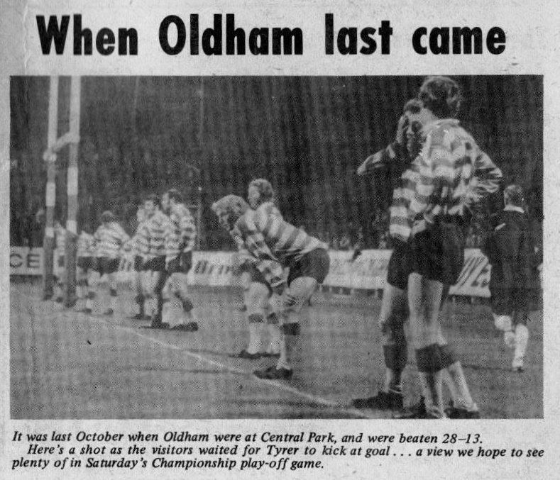 Wigan v Oldham, 8 October 1971