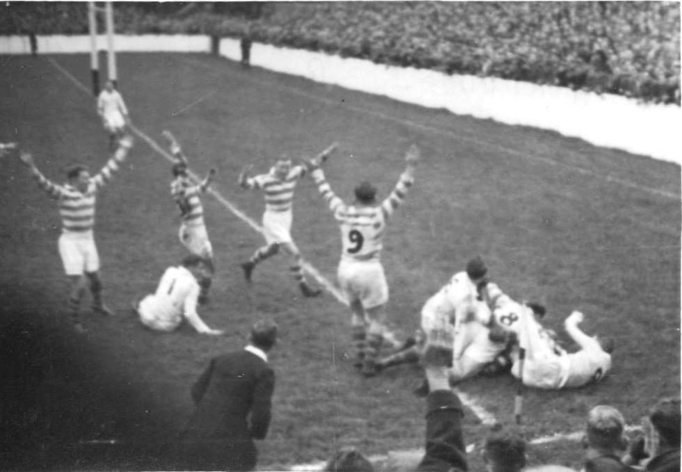 A try for Wigan - Oct 15th 1946.