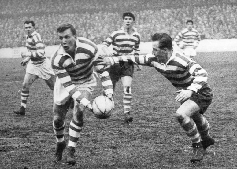 Vince nestor moves in to tackle Keith Holden - March 12th 1960.