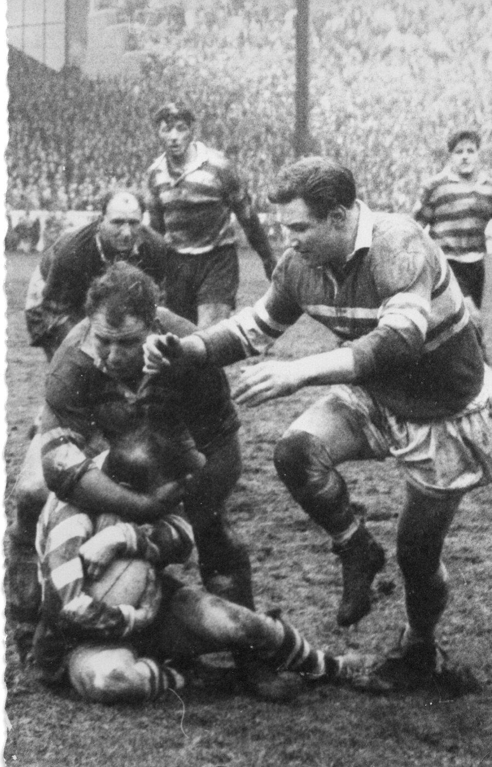 Vince Nestor tackled at Central Park - Jan 13th 1962.