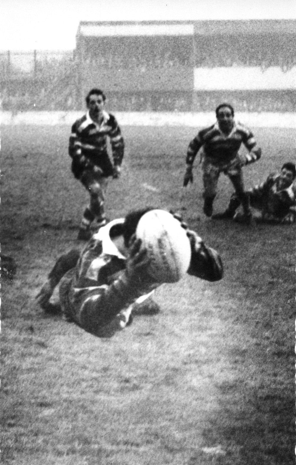 Geoff Bootle scores the only try of the match - Jan 20th 1962.