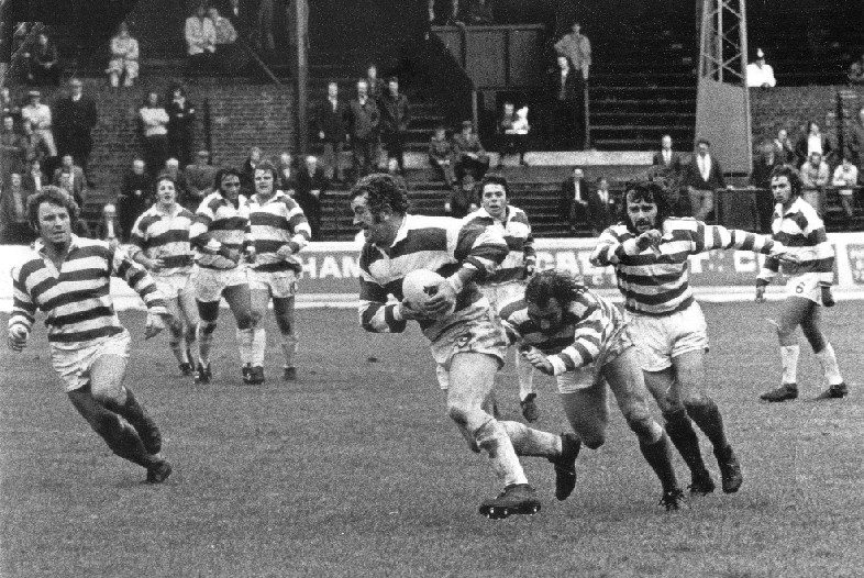 Colin Clarke breaks clear. Oldham v Wigan - Sep 1st 1973.