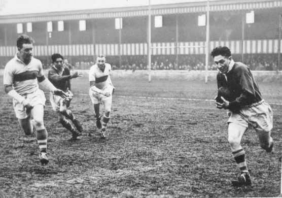 Wilson Spencer breaks clear v Workington - March 17th 1951.