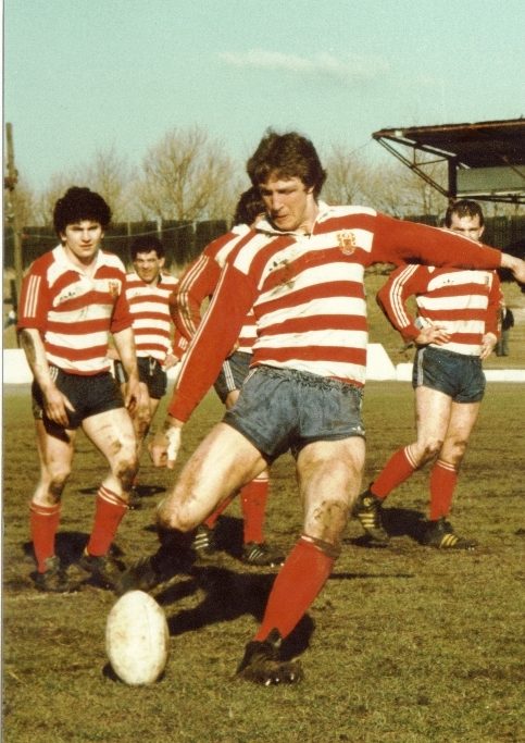 Mick Parrish attempts a goal at Derwent Park - March 7th 1982.