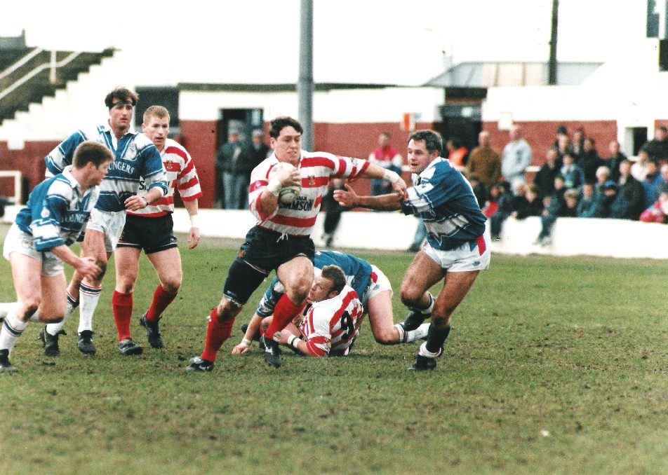 David Bradbury breaks clear at Workington - Jan 17th 1996.