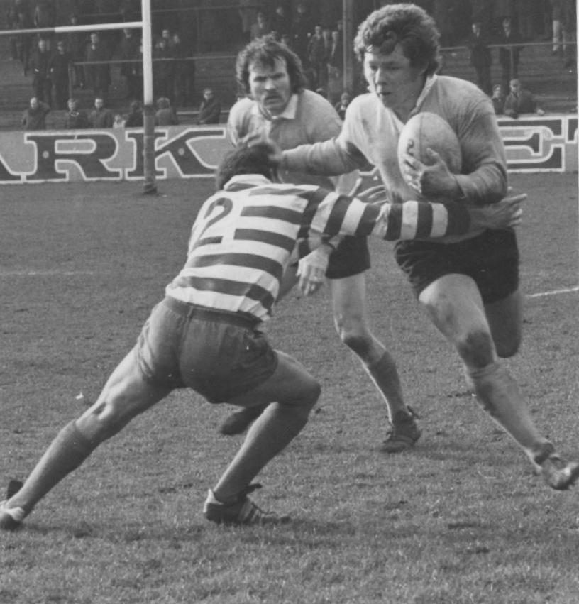 Mike Elliott moves in to tackle the York full back Dick Wallace - March 11th 1972.