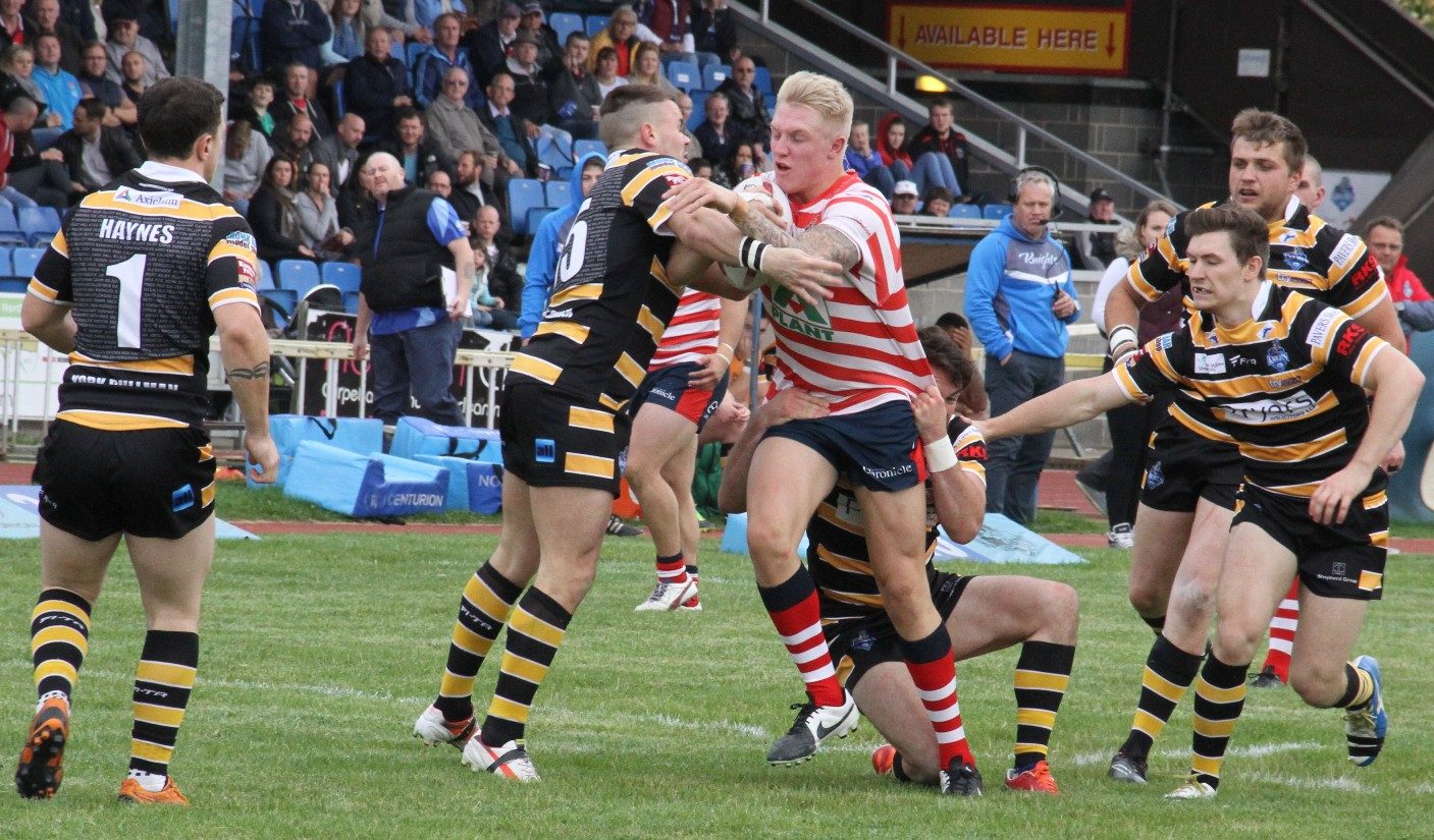 George Tyson tears into the York defence - Sep 21st 2014.