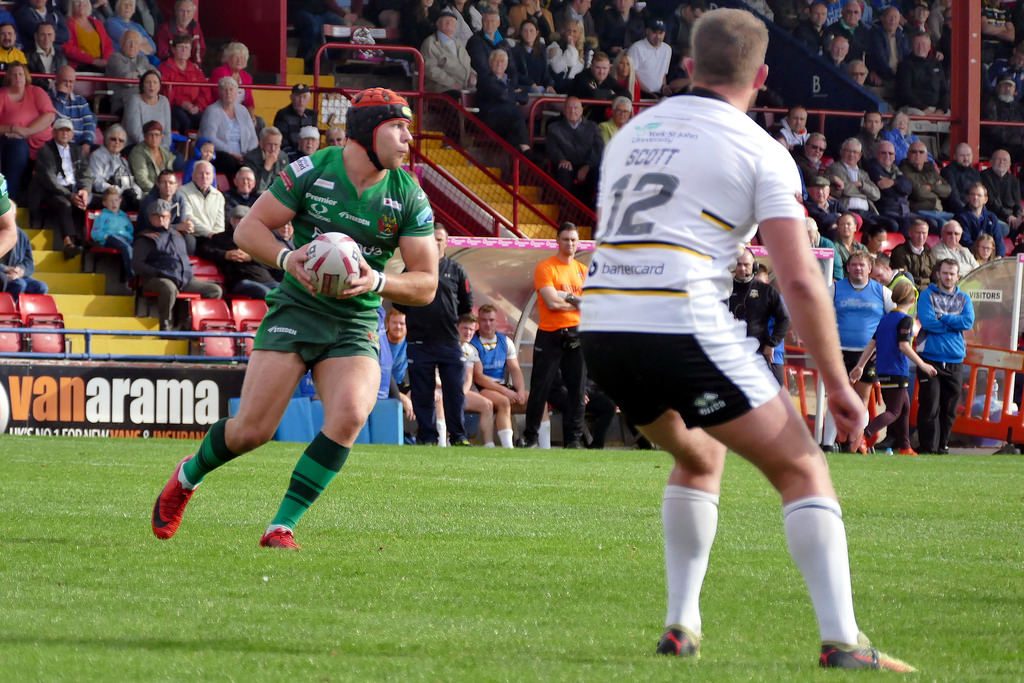 Matty Wilkinson looks to open out the play at York - Aug 9th 2018.