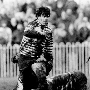 Hugh Wadell on the move at Post Office Road - March 8th 1987.