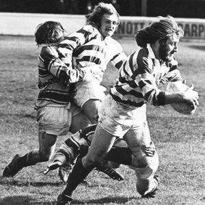 Eddie Barton breaks away after taking a pass from Tony Wainwright - Oct 12th 174.
