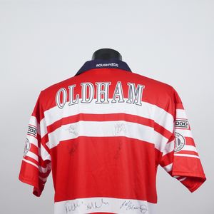 2001 - Oldham Home Shirt - signed.