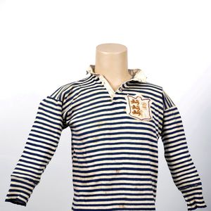 1898 Cheshire County Shirt awarded to Oldham born John Bright Davidson who played for Stockport.