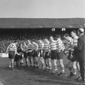 Pre-match introduction to the Mayor Oldham v NZ Sep 29th 1951.