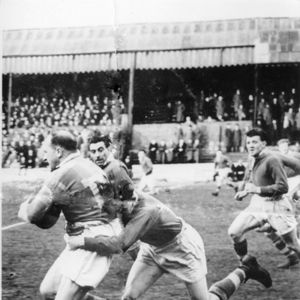 John Rothwell is tackled by Lawrie Platt as Bryn Goldswain and Harry Ogden move up to support the wingman - April 30th …