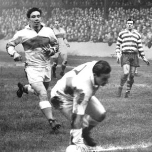 Alan Davies can only watch as Alex Murphy scores the opening try of the match - April 27th 1959.