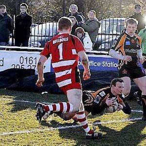 Paul O'Connor scores against Blackwood Bulldogs at Sedgley Park - March 7th 2010.