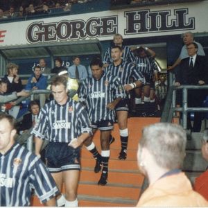 David Jones, Howard Hill, Ian Russell, Ian Gildart, Paul Atcheson and Afe Leuila take the field v Adelaide - July 25th …