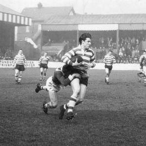 John Donovan is well tackled - March 21st 1964.