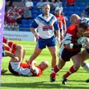 Paul Norman forces his way in for a Roughyeds try from close range - Sep 4th 2005.
