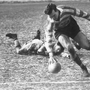 John Etty scores v Blackpool - March 17th 1956.