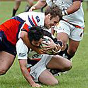 Chris Baines brings down Matt Ashe v Blackpool - June 22nd 2008.