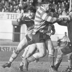 Wally Jones in action against Castleford at Boundary Park - Feb 17th 1985.