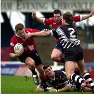 Jon Goddard, drags himself clear of the Chorley defence - Feb 1st 2004.