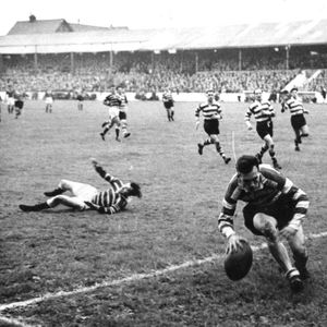 Terry O'Grady scores v Featherstone - Aug 23rd 1952.