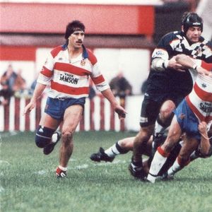 Wally Gibson is tackled v Featherstone with Mike Kuiti in support - March 27th 1994.