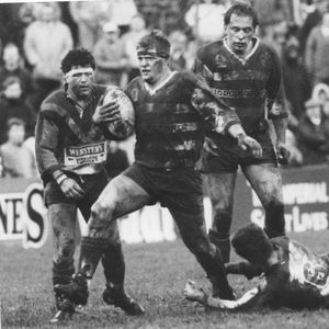 Leo Casey on the charge at Halifax - Dec 4th 1988
