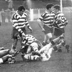 Huddersfield v Oldham: John Donovan, Harry Major, Joe Collins, Stuart Whitehead and Kevin Taylor.- Nov 14th 1964.