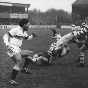 Joe Collins and Jim McCormack bring down their man - march 27th 1965.