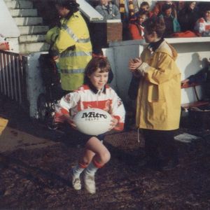 Steve Kerry leads out the team v Huddersfield - Feb 14th 1993.