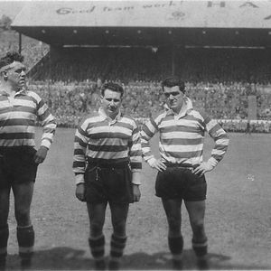 Jackson, Pitchford, Daley and Etty before the kick off at Odsal - May 18th 1957.