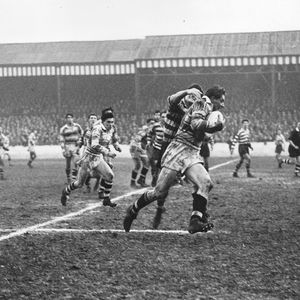 Turner tackles Whiteley - April 16th 1958.