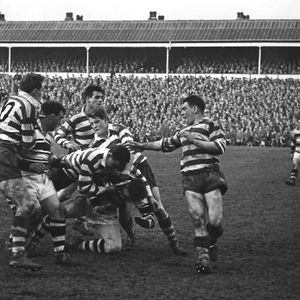 Action from the semi final at Swinton v Hull - April 9th 1960.