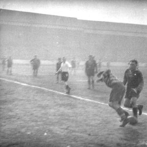 Ken Jackson scores v Leeds - April 23rd 1955.