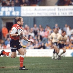 Paul Atcheson breaks clear v Leeds - May 18th 1997.