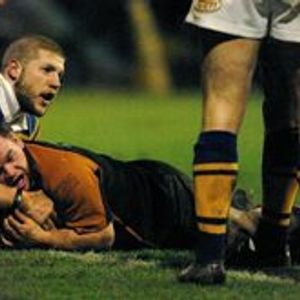John Hough scores in the Barrie McDermott testimonial game - Jan 21st 2005.