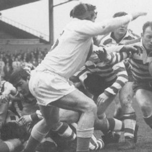 Jack Pycroft breaks from the scrum at Leigh - April 27th 1964.