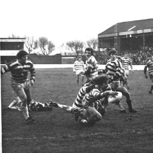 Mick McCone scores against Leigh - Dec 23rd 1973.