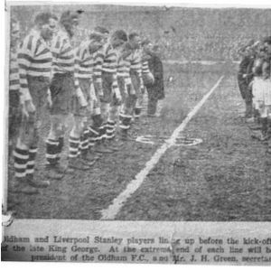 Oldham v Liverpool Stanley, 25 January 1936