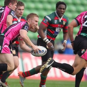John Clough looks to get the ball away v London Skolars - July 9th 2011.