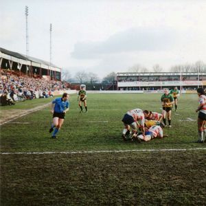 Sean Tyrer, Mark Sheals and Steve Warburton bring down a London attacker near the Oldham line - Jan 31st 1993.
